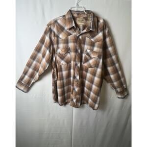 Wrangler Western Wear Pearl Snap Long Sleeve Shirt Men’s Size XXL